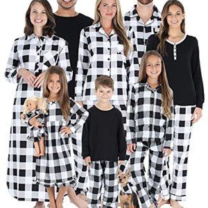 NWT SleepytimePJ's Girls sz 12 black /white nightgown